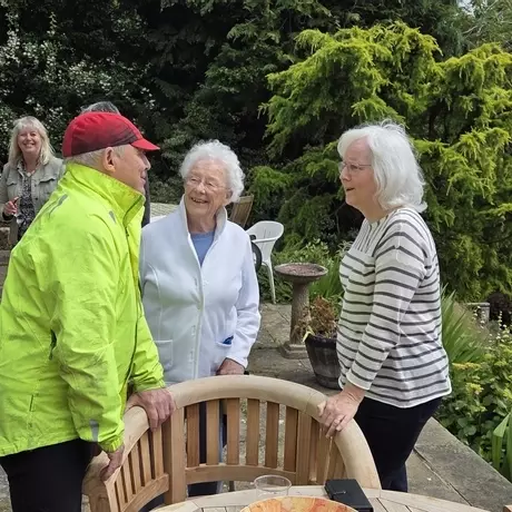 Members of the church talking together